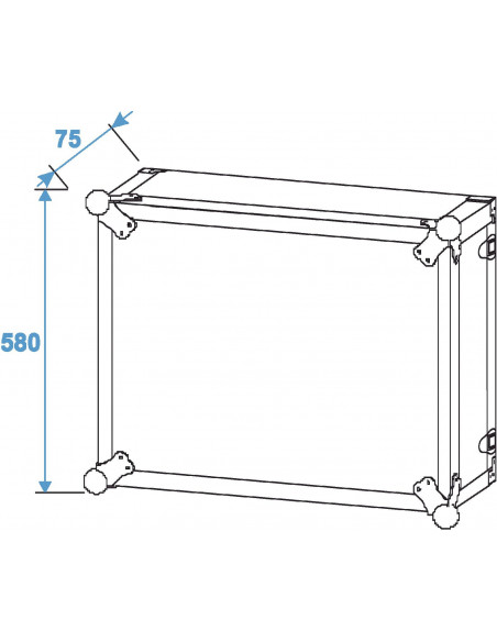 ROADINGER Effect Rack CO DD, 12U, 38cm deep, black